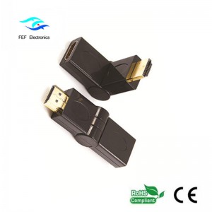 HDMI han til HDMI kvindelig adapter swing type Guld / Nikkelbelagt Kode: FEF-HX-002