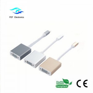 USB 3.1 Type-C han til VGA kvindelig konverteringskode: FEF-USBIC-002