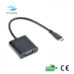 Mini HDMI-mand til VGA-konverteringskode til kvinder: FEF-HIC-004
